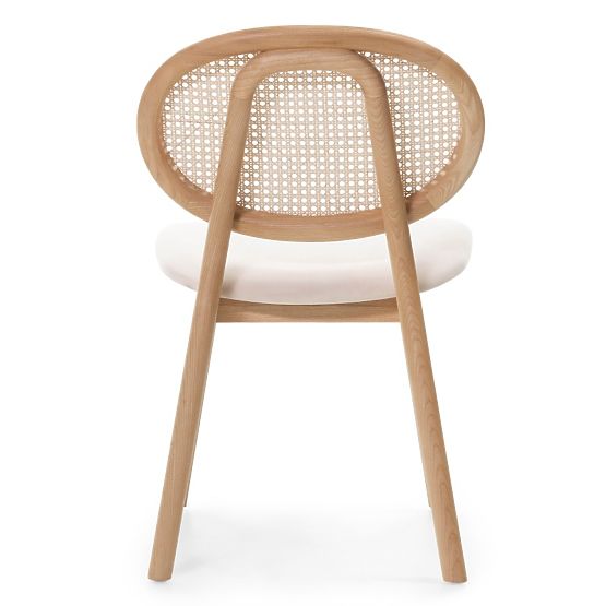 Monet fa szék bécsi fonással, rattan, velúr, természetes/világos bézs