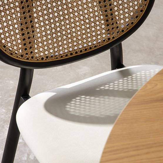 Monet fa szék bécsi fonattal, rattan, bársony, fekete/ecru