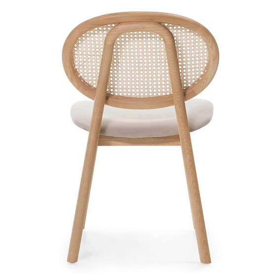 Monet fa szék bécsi fonottal, rattan, velúr, természetes/világosbarna