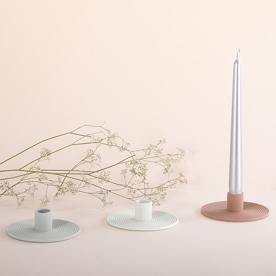 MORAB gyertyatartó púderrózsaszín boho stílusú belső terekhez ameliahome