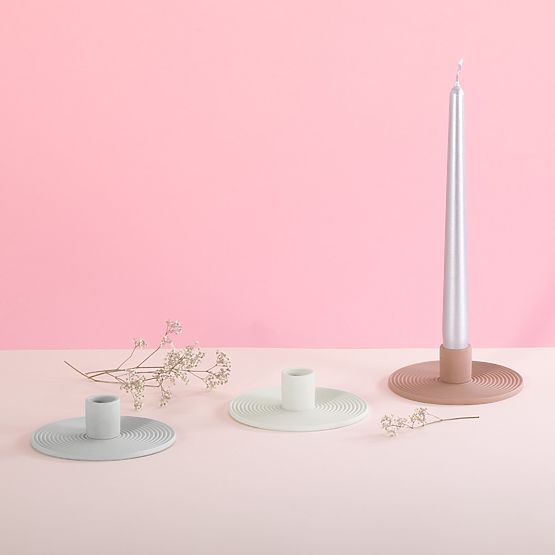 MORAB gyertyatartó púderrózsaszín boho stílusú belső terekhez ameliahome