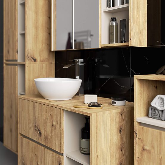 MOSDÓ ALATTI SZEKRÉNY NYÍLÁSOKKAL VAMI W90 UM 2SZ 2P ARTISAN TÖLGY / KASMÍR