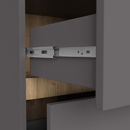 MOSDÓ ALATTI SZEKRÉNY NYÍLÁSOKKAL VAMI W90 UM 2SZ 2P GRAFIT SZÜRKE / ARTISAN TÖLGY