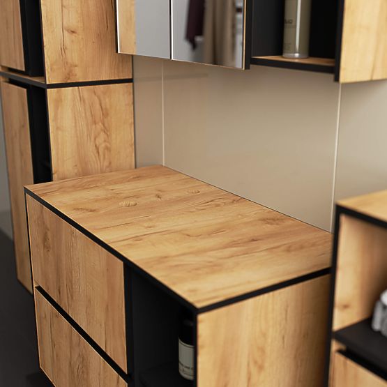 MOSDÓ ALATTI SZEKRÉNY NYÍLÁSOKKAL VAMI W90 UM 2SZ 2P TÖLGY CRAFT / FEKETE