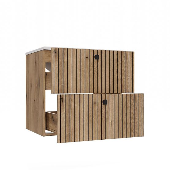 MOSDÓ ALATTI SZEKRÉNY TIGO 60 2S EVOKE TÖLGY BORDÁZOTT ELŐLAPPAL + MOSDÓ