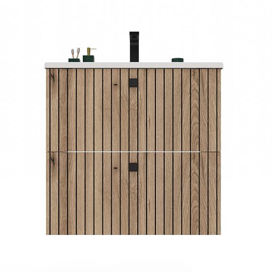 MOSDÓ ALATTI SZEKRÉNY TIGO 60 2S EVOKE TÖLGY BORDÁZOTT ELŐLAPPAL + MOSDÓ