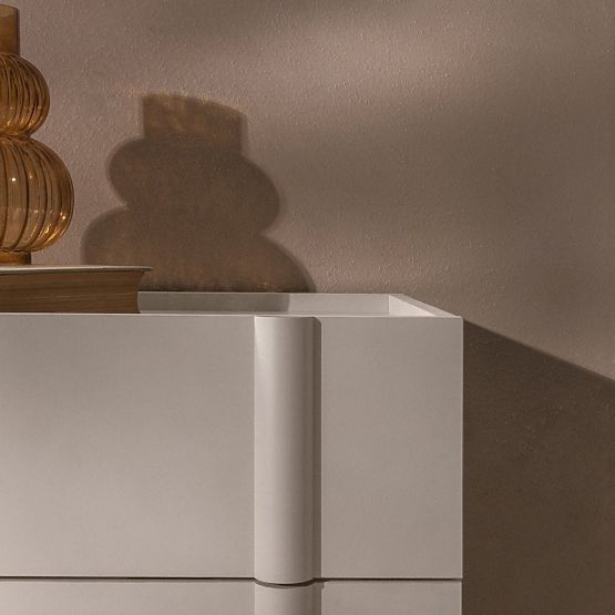 Moss éjjeliszekrény kasmír, lekerekített