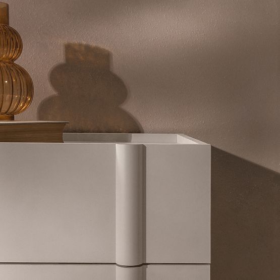 Moss éjjeliszekrény kasmír, lekerekített