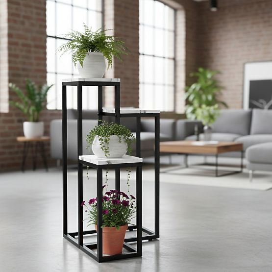 Munir virágtartó fehér márvány