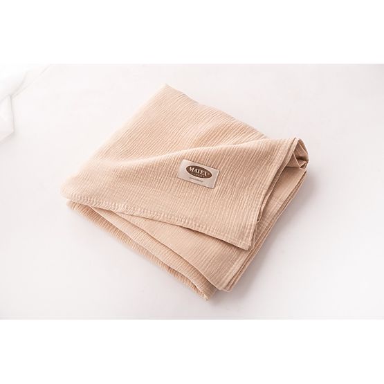 Muszlin ágytakaró 210x240 bézs