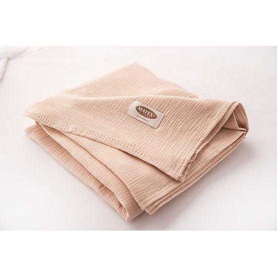 Muszlin ágytakaró 210x240 bézs