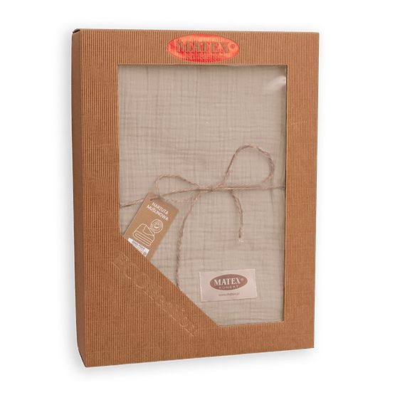 Muslin ágytakaró 210x240 világos bézs