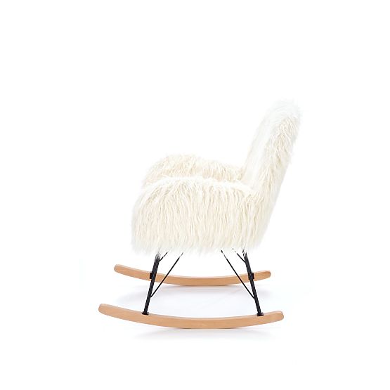 Műszőrme hintaszék AUSTIN - krém