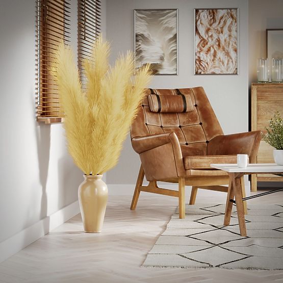 Művirág PAMPLY mustár színű ameliahome