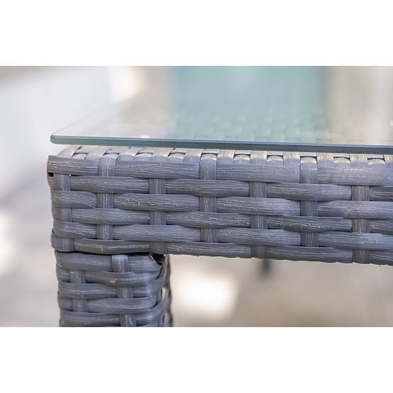 Nagy étkezőgarnitúra technoratánból (8 szék + nagy asztal) SOTTILE szürke