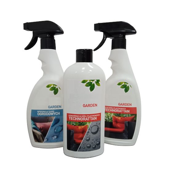 Nagy étkezőgarnitúra technorattanból (6 szék + asztal) MODERNO világosszürke