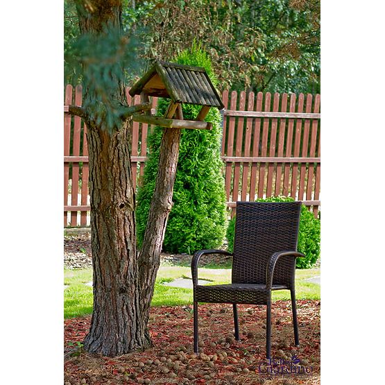 Nagy étkezőgarnitúra technorattanból (asztal 200x100cm + 8 szék) SOTTILE fekete