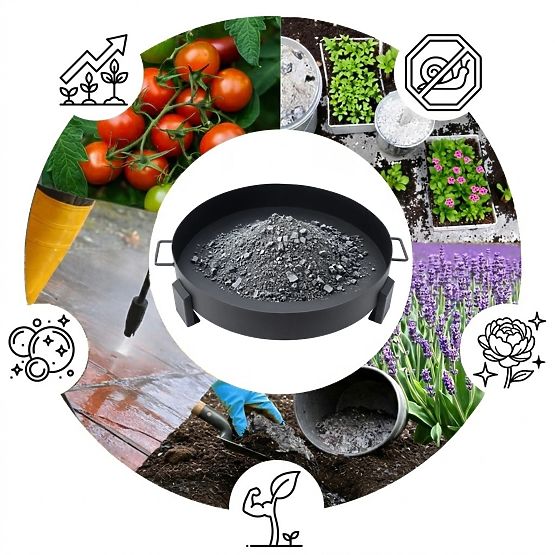 Nagy, masszív kerti öntöttvas tűzrakóhely 60 cm fogantyúkkal, ideális tábortűzhöz