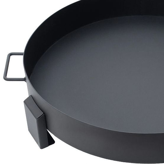 Nagy, masszív kerti öntöttvas tűzrakóhely 60 cm fogantyúkkal, ideális tábortűzhöz