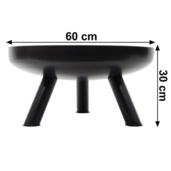 Nagy, masszív öntöttvas kerti tűzrakóhely 60 cm táborozáshoz