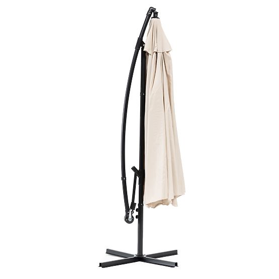 Nagy összecsukható napernyő konzolon 3m bézs 6 bordával