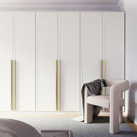 Négyajtós Neroli szekrény, íves betét, fehér