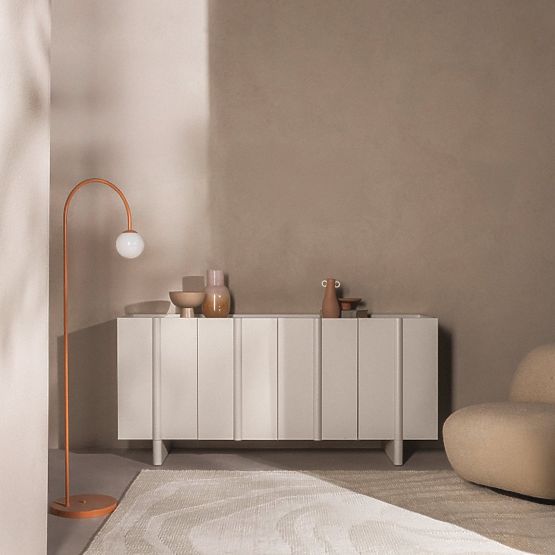 Négyrészes Moss kasmír komód, lekerekített