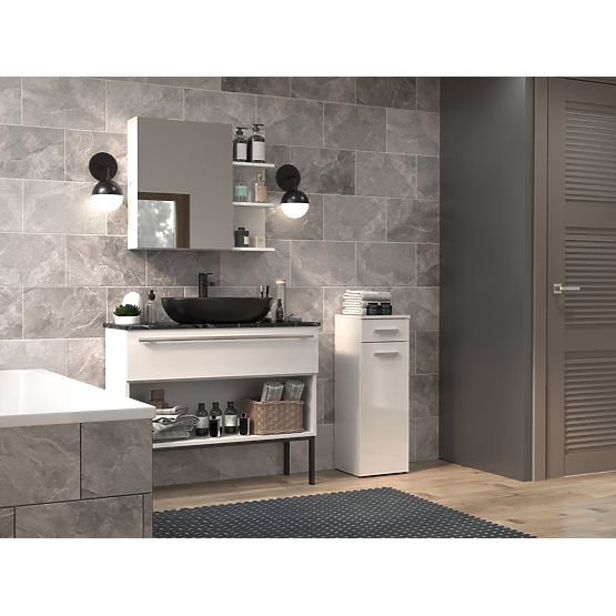 Nel V DS fürdőszobai szekrény FEHÉR FÉNYES