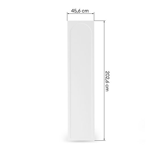 Neroli szekrényajtó, 45,6 cm, íves panel, fehér, jobb