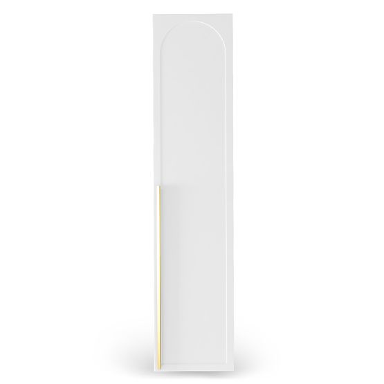 Neroli szekrényajtó, 45,6 cm, íves panel, fehér, jobb