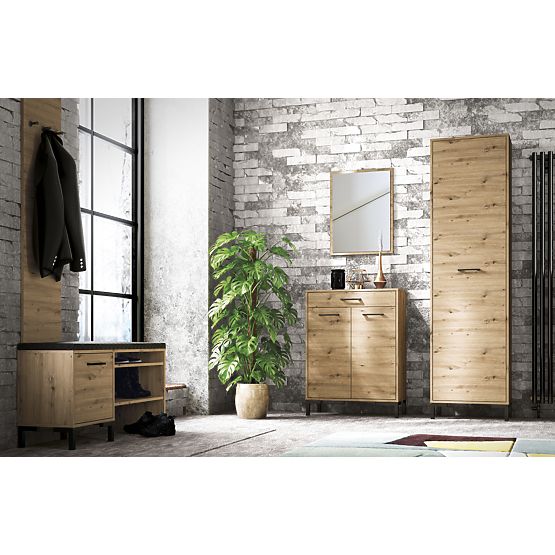 Nevio cipős szekrény - kézműves tölgy