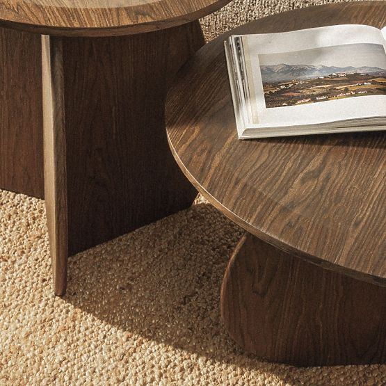 Noku dohányzóasztal 80 cm, sötét dió