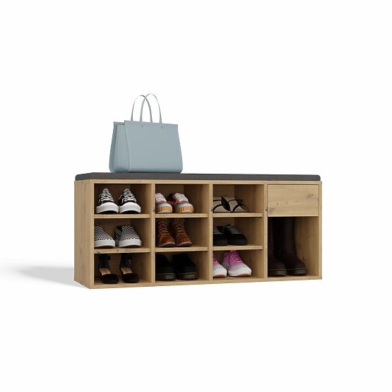 Nyitott cipősszekrény TALLIN ARTISAN TÖLGY előszobába