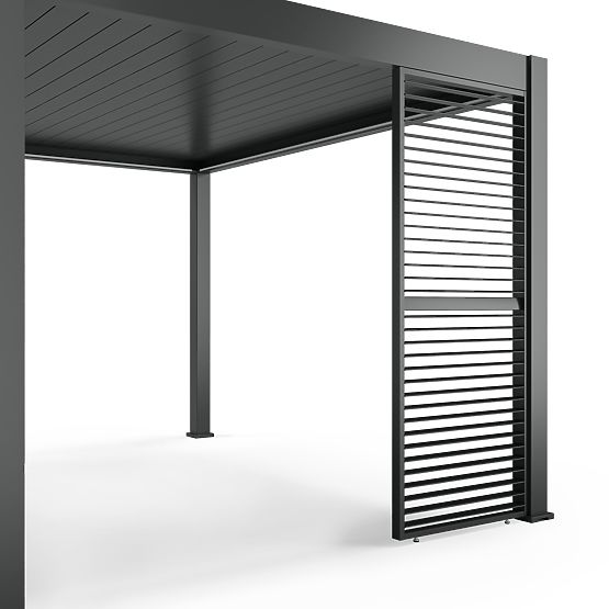 Önállóan álló Lumera kerti pergola alumíniumból, 4x6 m, bioklimatikus, LED világítással, elektromos