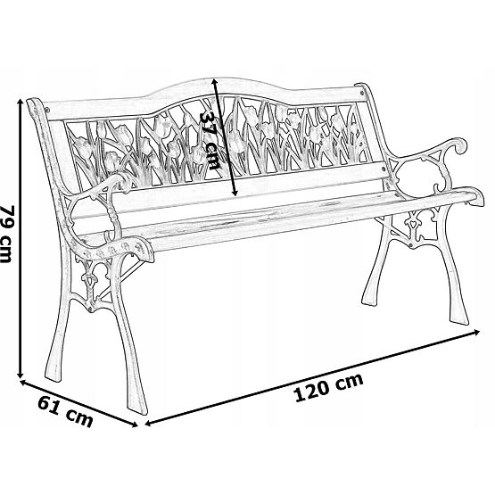 Öntöttvas kerti pad TULIPÁN