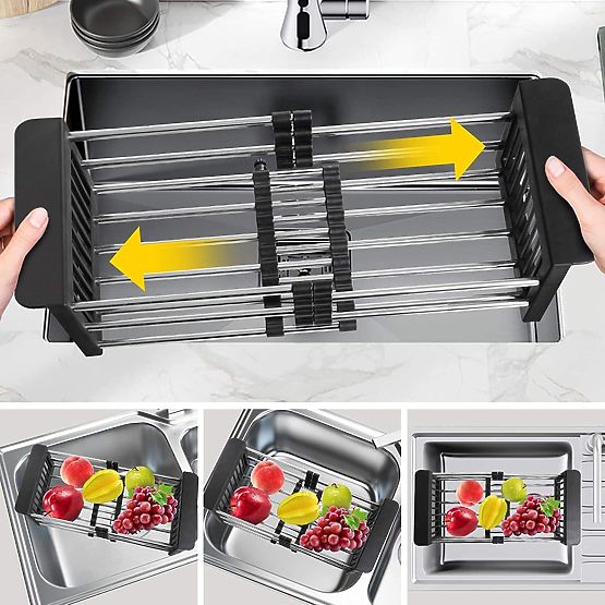 ORDOS fekete mosogató kosár csepegtető