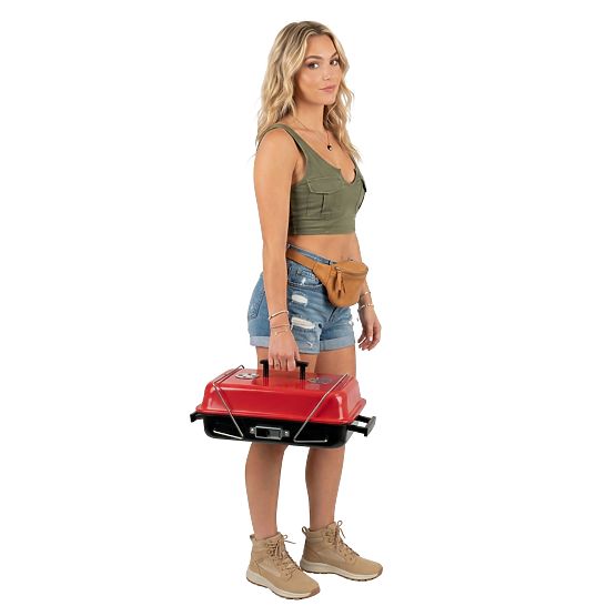 Összecsukható hordozható CAMPAL faszén grill fedéllel