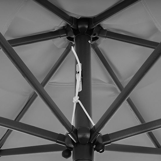 Összecsukható kerti erkélyes napernyő állítható 210 cm szürke