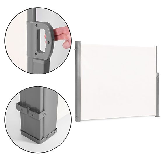 Összecsukható napellenző 300x180 cm oldalsó roló paraván kertbe teraszra bézs