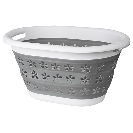 Összecsukható ovális tál 50 x 37 cm fehér-szürke OVAL COMPACT 25L