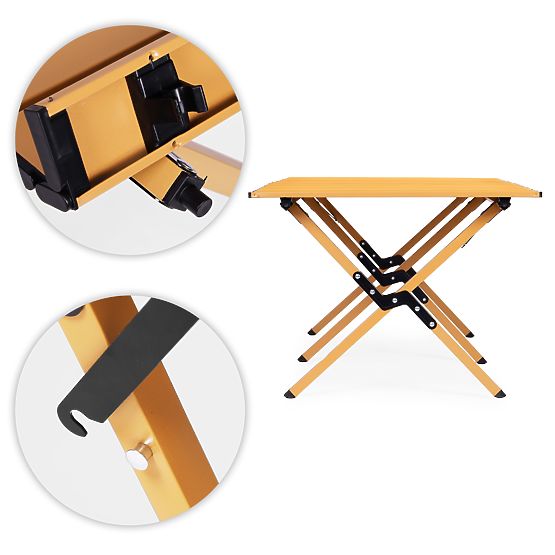 Összecsukható túraasztal 120x60 cm kempingezéshez táskával MultiGarden