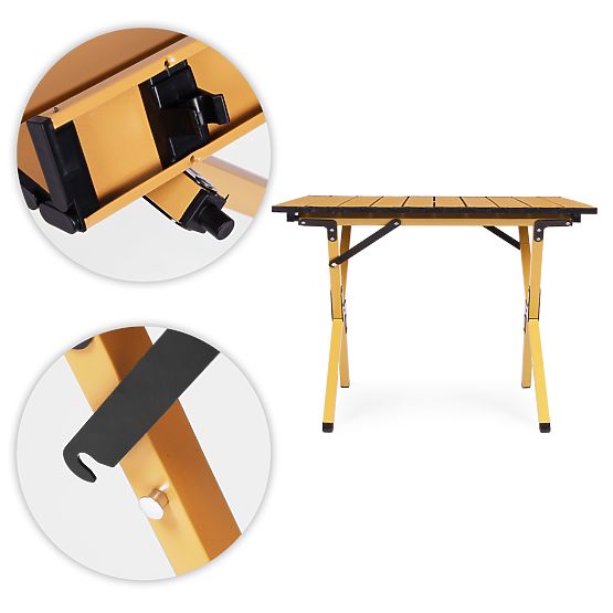 Összecsukható túraasztal 60x60 cm kempingezéshez táskával MultiGarden