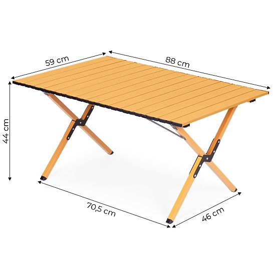 Összecsukható túraasztal 90x60 cm kempingezéshez táskával MultiGarden