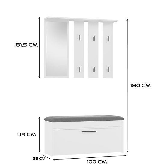 Parma PARMA FEHÉR ruhásszekrény
