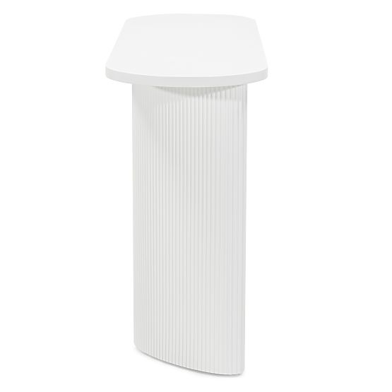 Pauline íróasztal/konzol 140 cm, fehér, lamellákkal