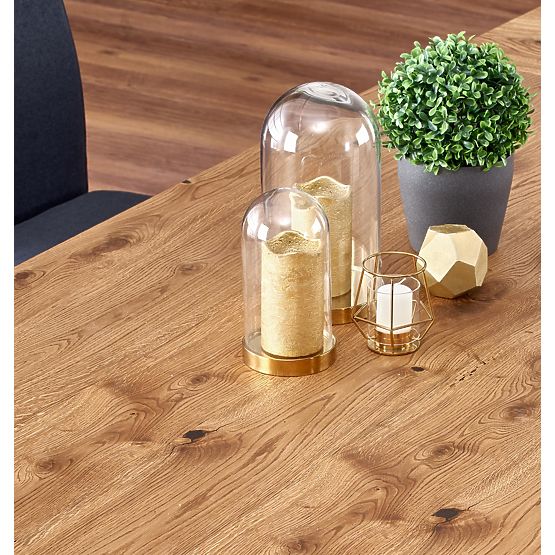 PEREZ étkezőasztal - világos tölgy/fekete