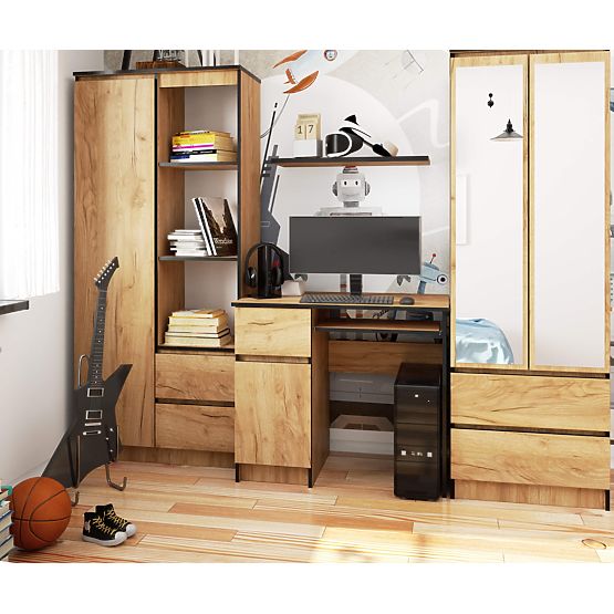 PIKSEL PK SZÁMÍTÓGÉPASZTAL CRAFT TÖLGY - BALOS