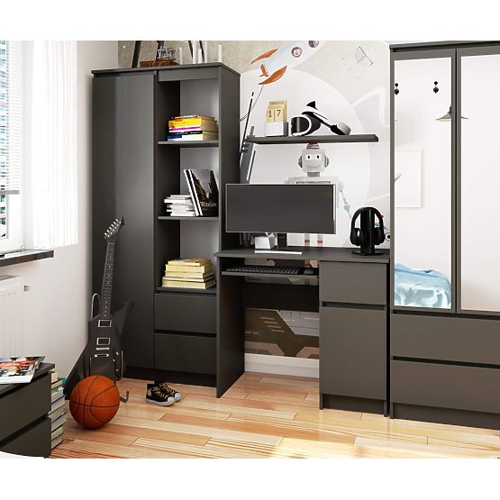 PIKSEL PK SZÜRKE SZÁMÍTÓGÉPASZTAL - JOBBOS