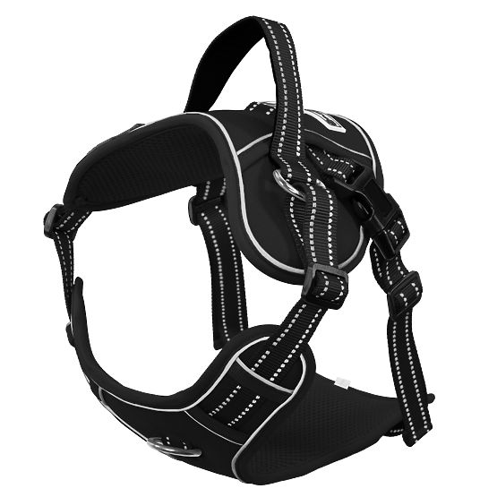 PJ-063 fekete XL kutyahám és póráz