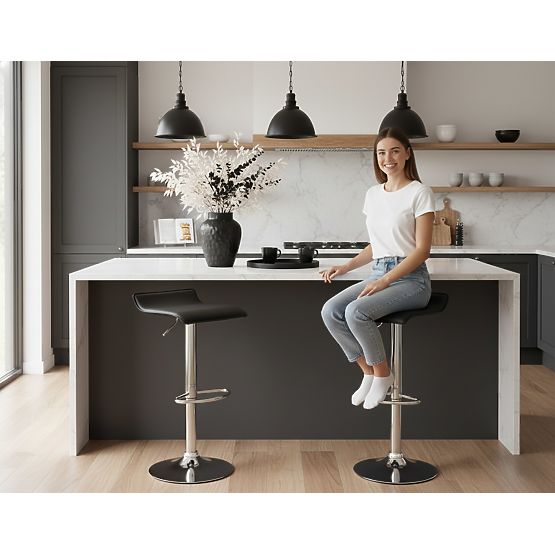 Porti fekete bárszék